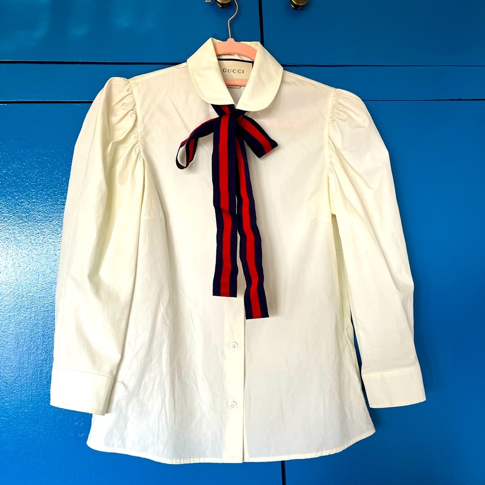 GUCCI COTTON BOTTON DOWN WITH TIE